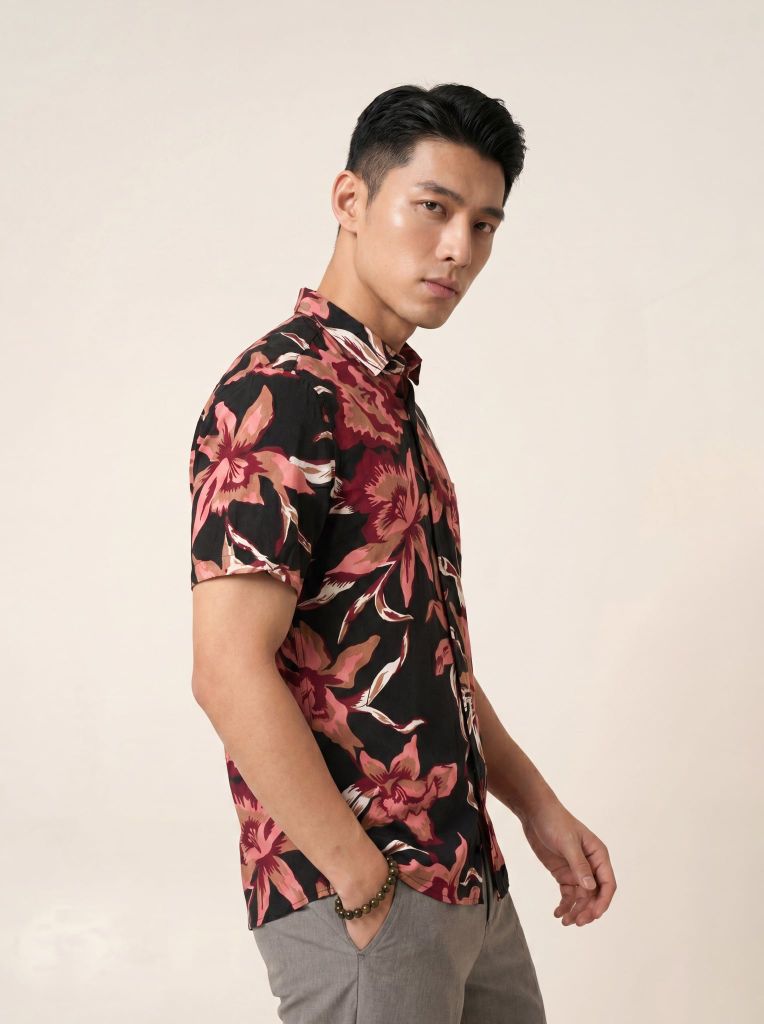 Sơ mi lanh cộc tay May 10 form RegularFit mã 010126033LANH 1