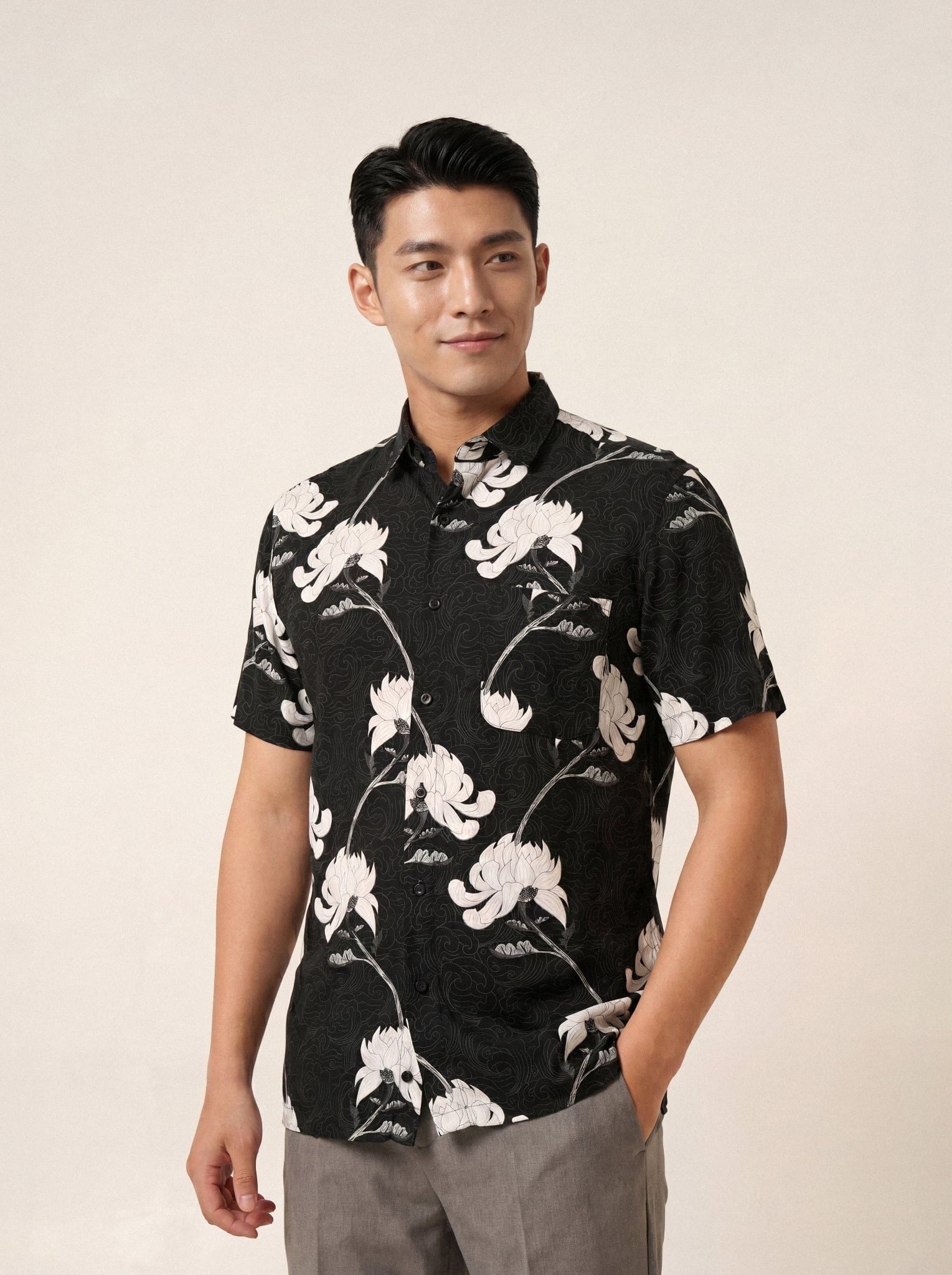 Sơ mi lanh cộc tay May 10 form RegularFit mã 010126033LANH 2