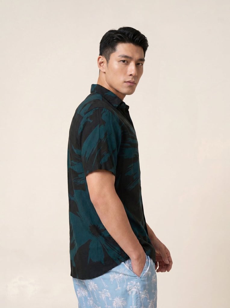 Sơ mi lanh cộc tay May 10 form RegularFit mã 010126033LANH 5