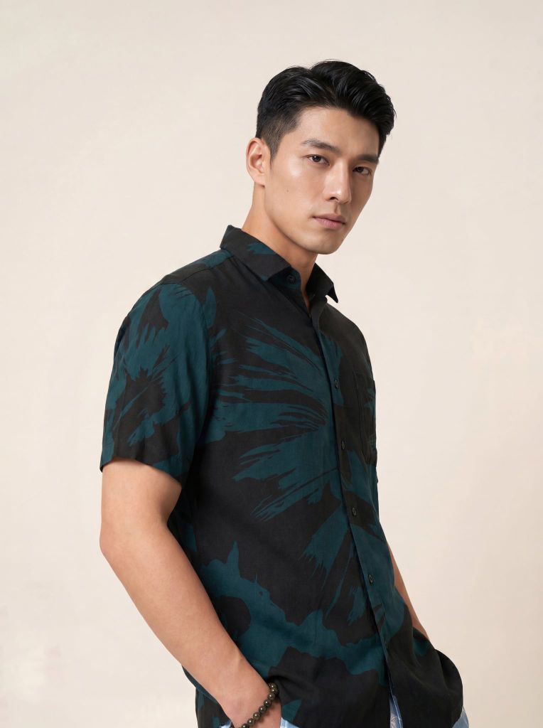 Sơ mi lanh cộc tay May 10 form RegularFit mã 010126033LANH 5