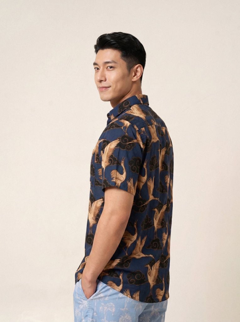 Sơ mi lanh cộc tay May 10 form RegularFit mã 010126034LANH 4