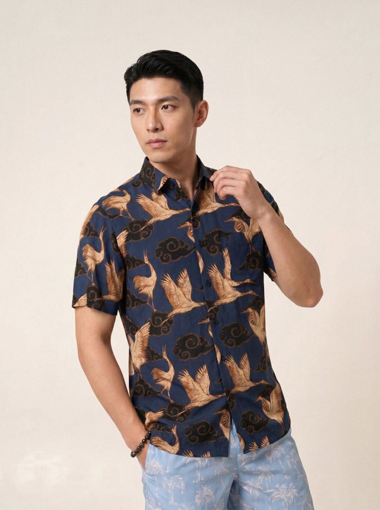 Sơ mi lanh cộc tay May 10 form RegularFit mã 010126034LANH 4