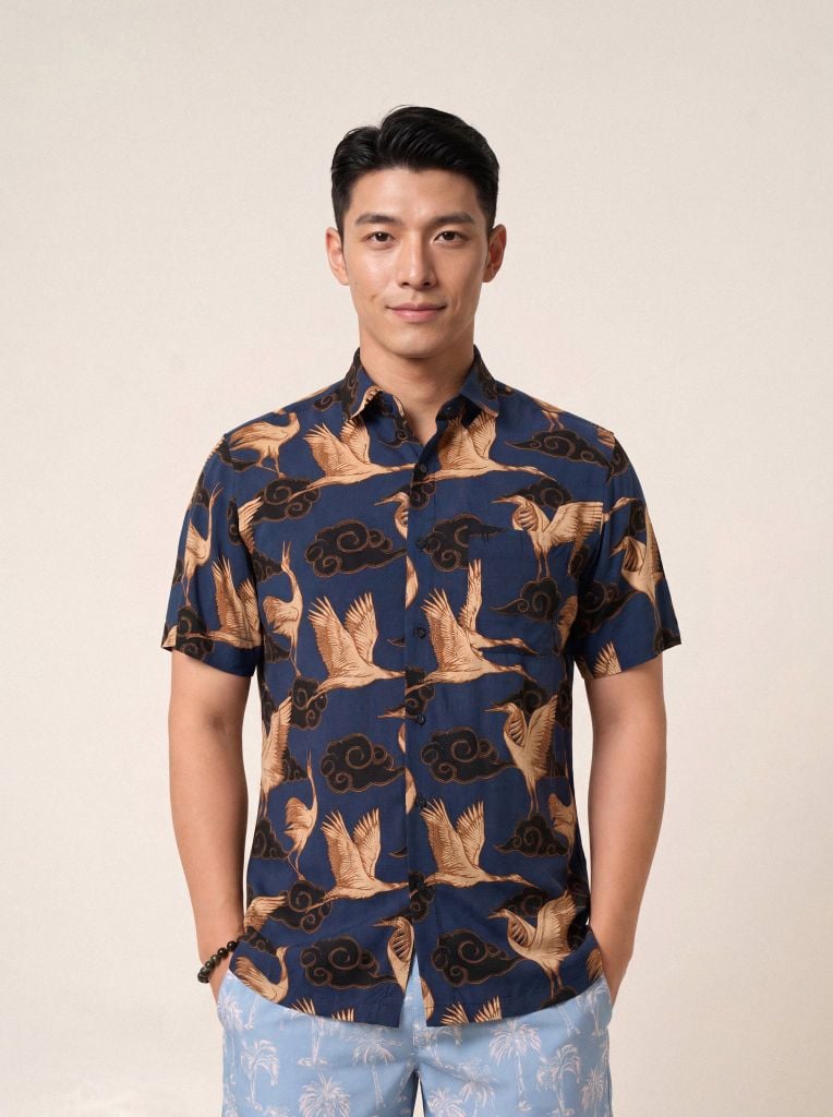 Sơ mi lanh cộc tay May 10 form RegularFit mã 010126034LANH 4