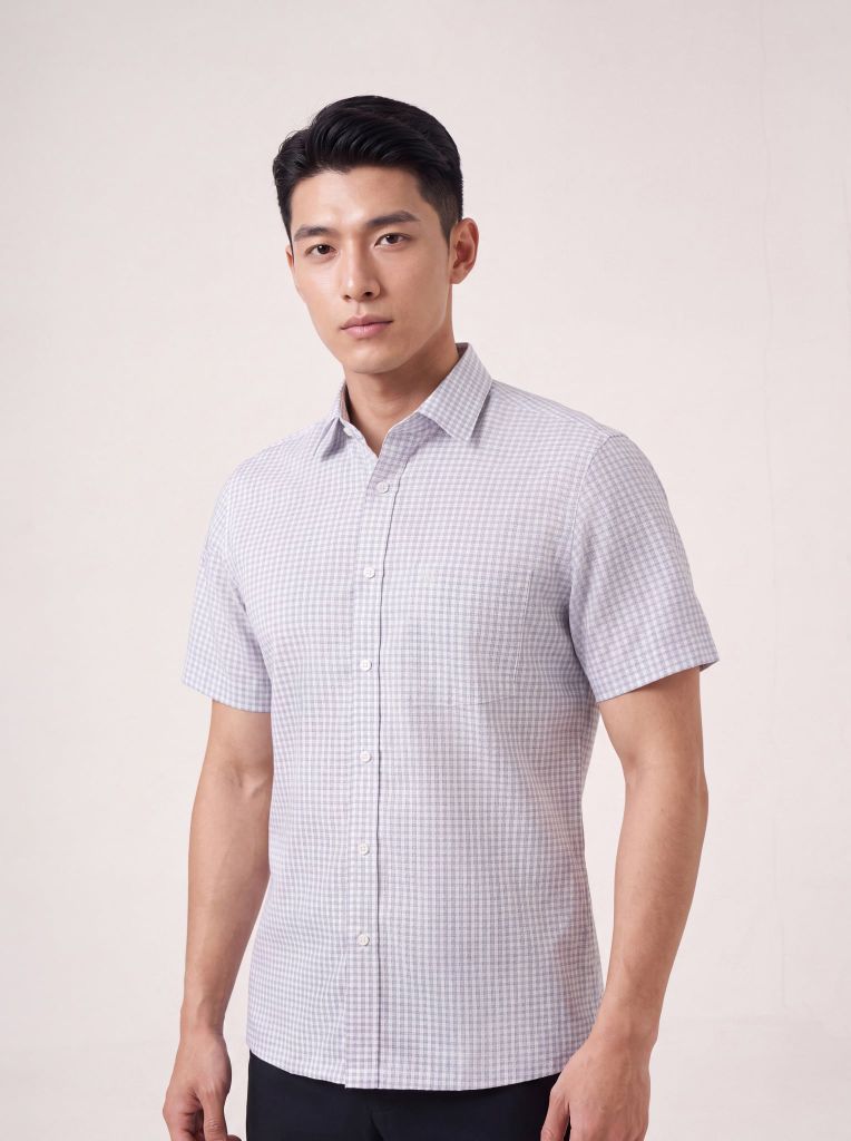 Sơ mi nam cộc tay GrusZ form RegularFit mã 010126042GZN4 AK670