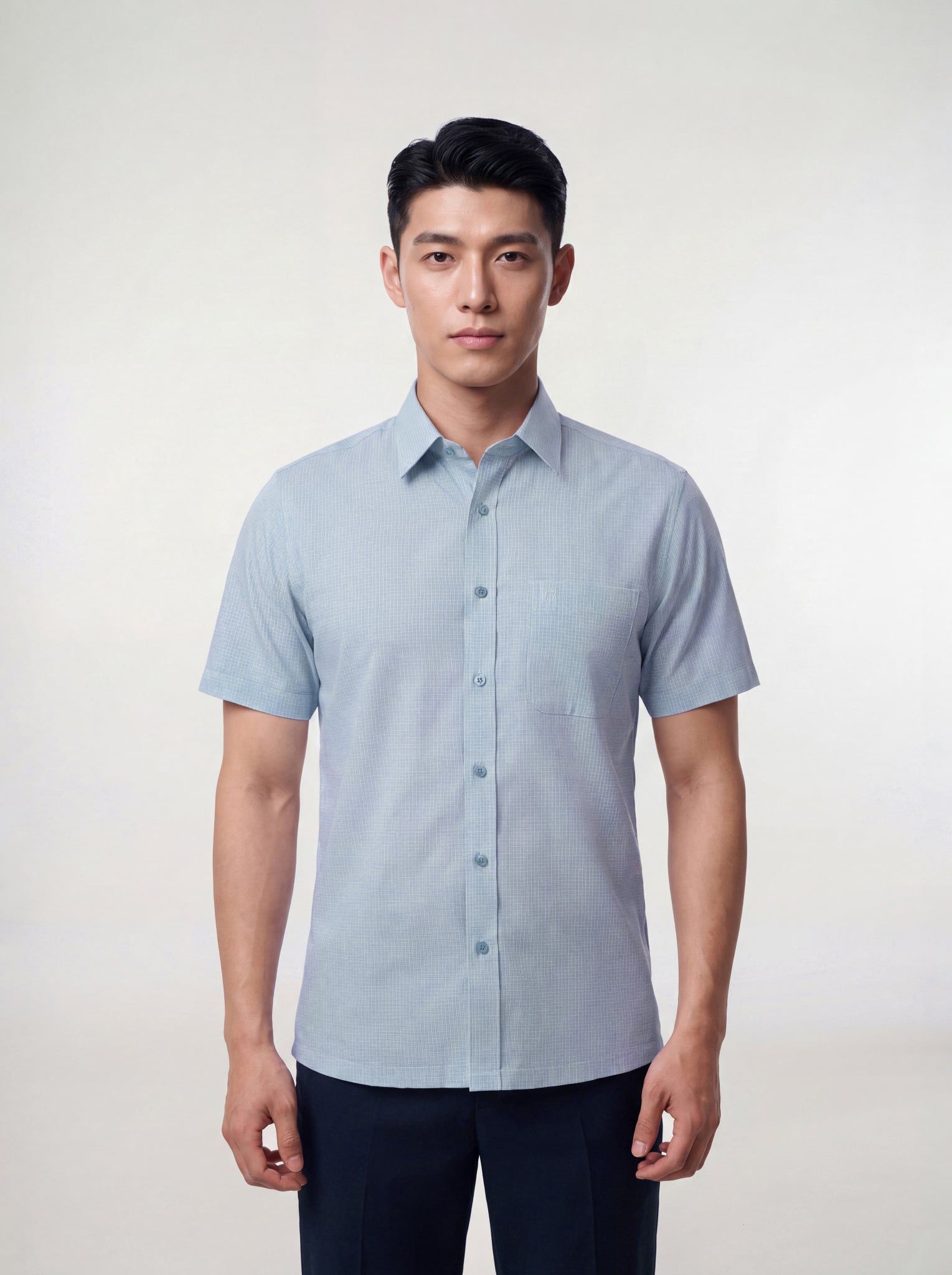Sơ mi nam cộc tay GrusZ form RegularFit mã 010126042GZN4 AK672