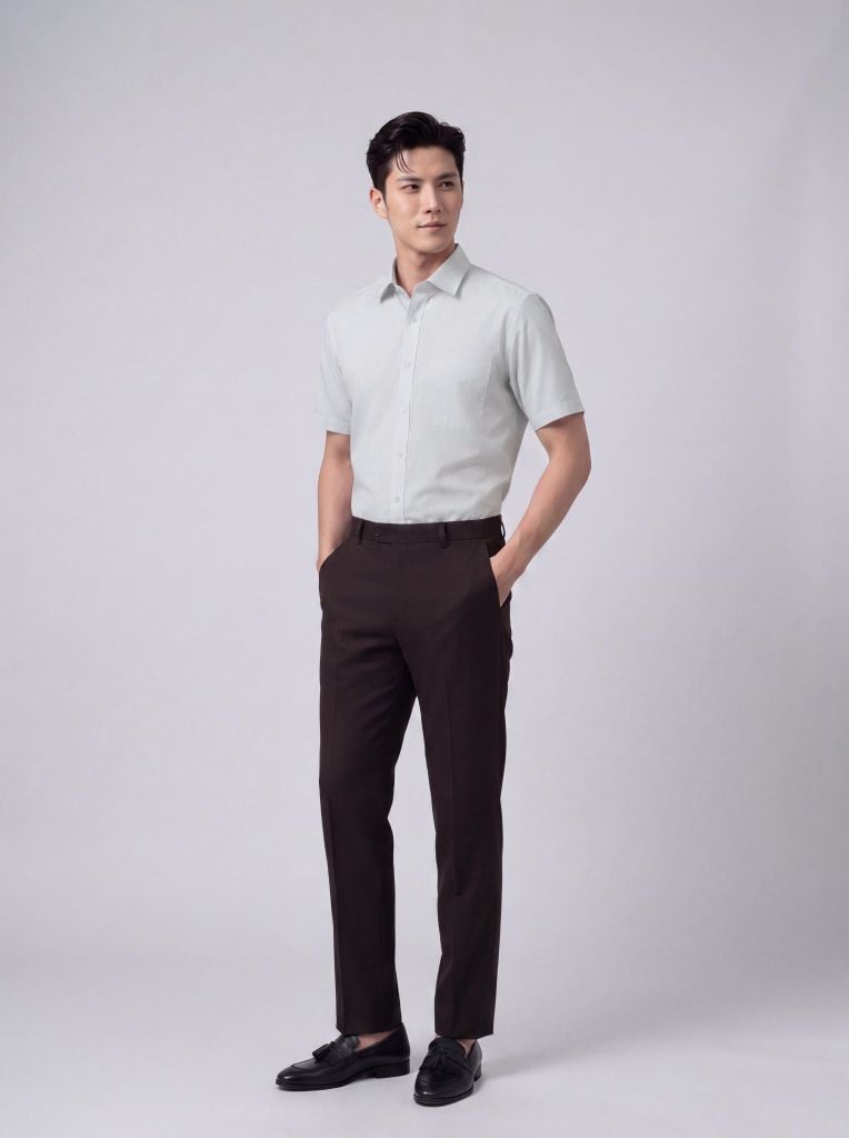 Sơ mi nam cộc tay GrusZ form RegularFit mã 010126043GZV2 AD199