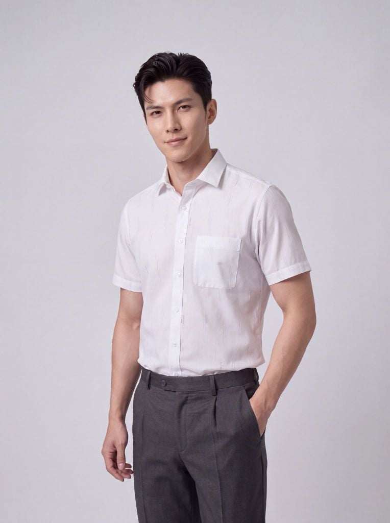 Sơ mi nam cộc tay May 10 form RegularFit mã 010126051GBV3 AH427