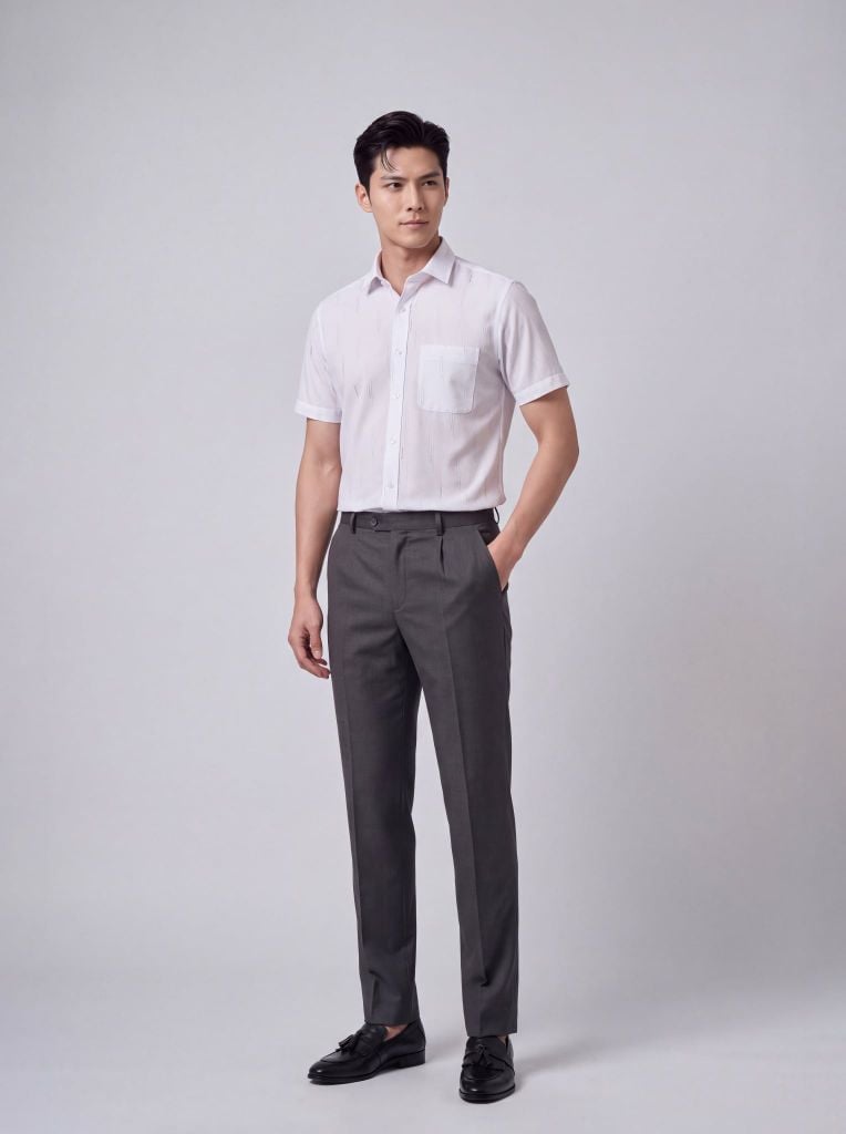 Sơ mi nam cộc tay May 10 form RegularFit mã 010126051GBV3 AH427
