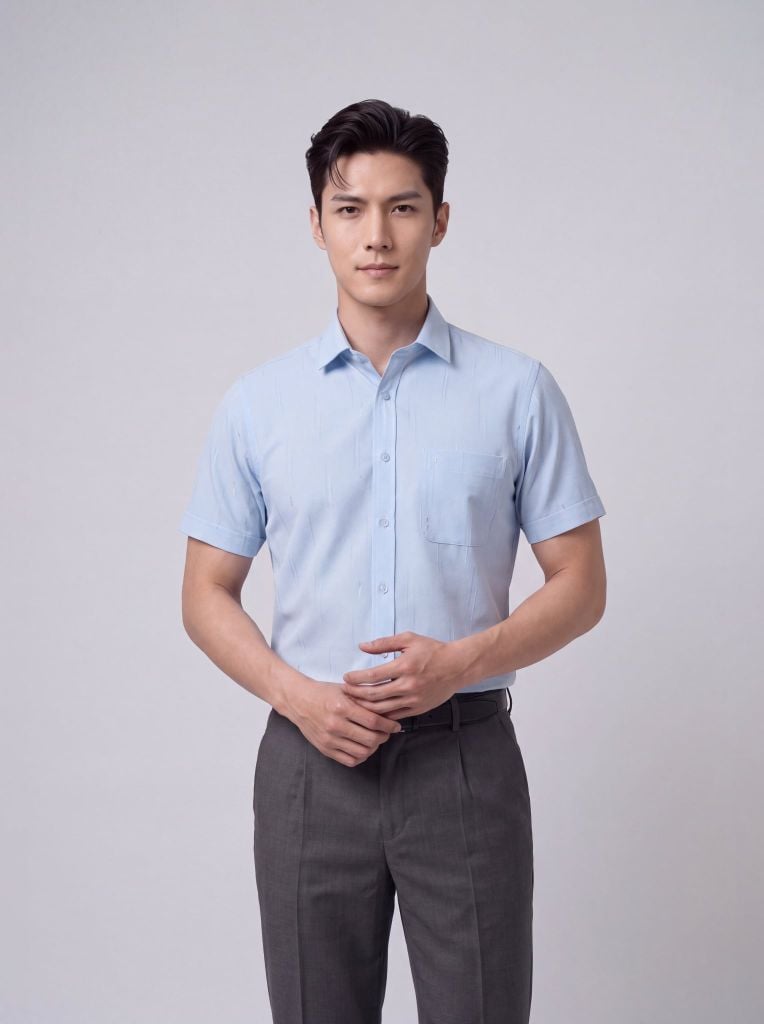 Sơ mi nam cộc tay May 10 form RegularFit mã 010126051GBV3 AH428