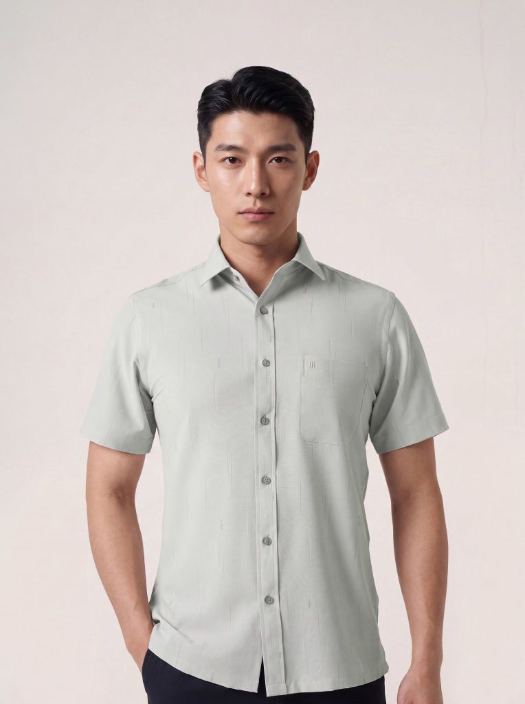 Sơ mi nam cộc tay May 10 form RegularFit mã 010126051GBV3 AH429
