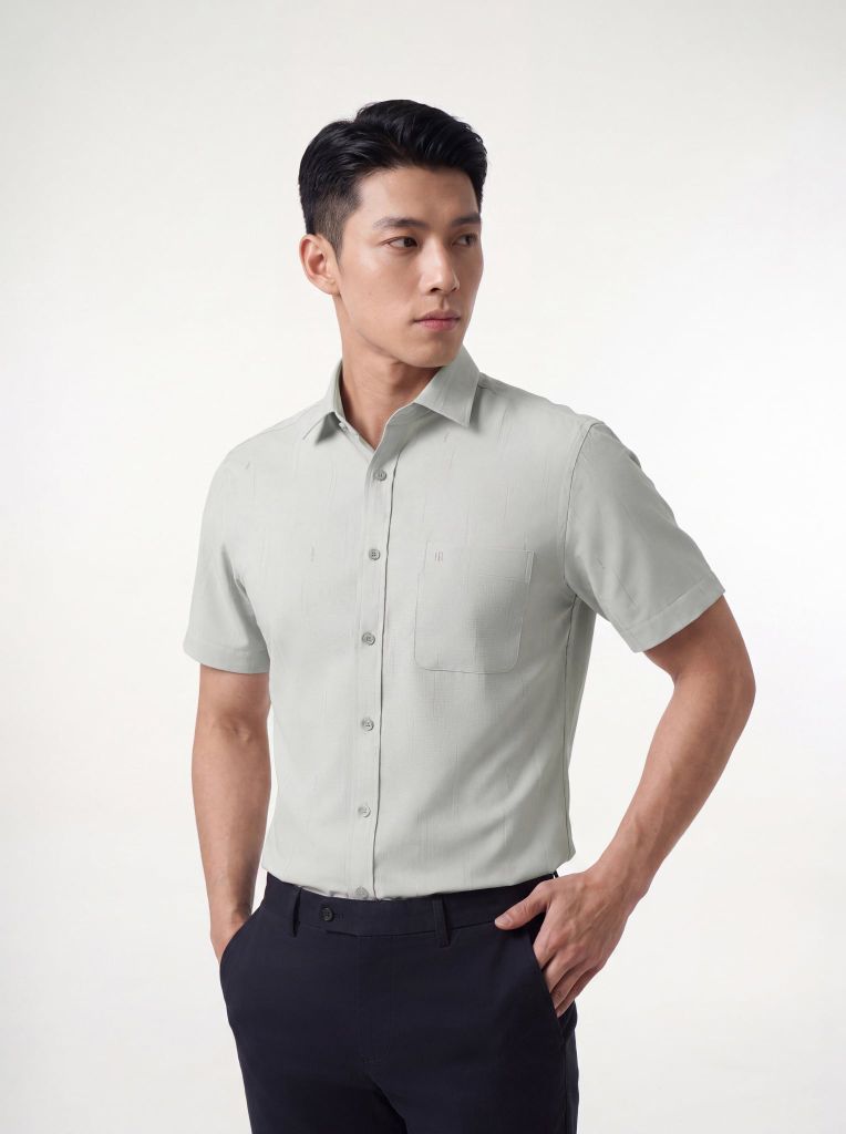 Sơ mi nam cộc tay May 10 form RegularFit mã 010126051GBV3 AH429