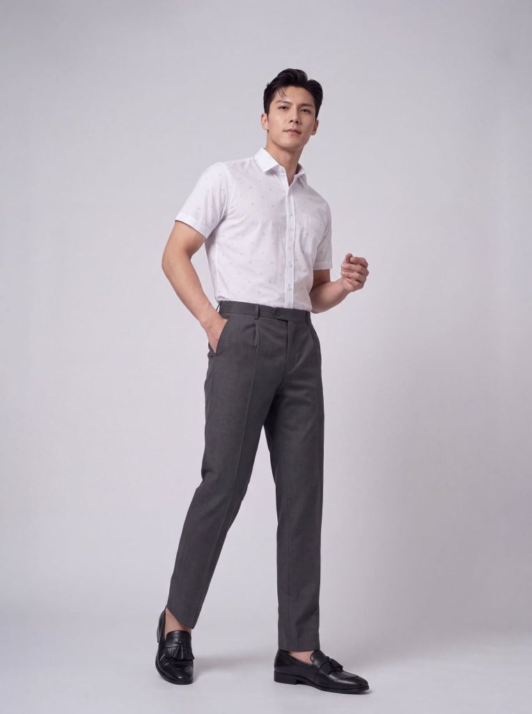 Sơ mi nam cộc tay May 10 form RegularFit mã 010126053GBV3 AH419