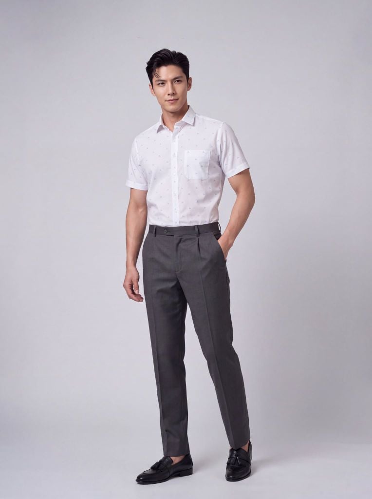 Sơ mi nam cộc tay May 10 form RegularFit mã 010126053GBV3 AH419