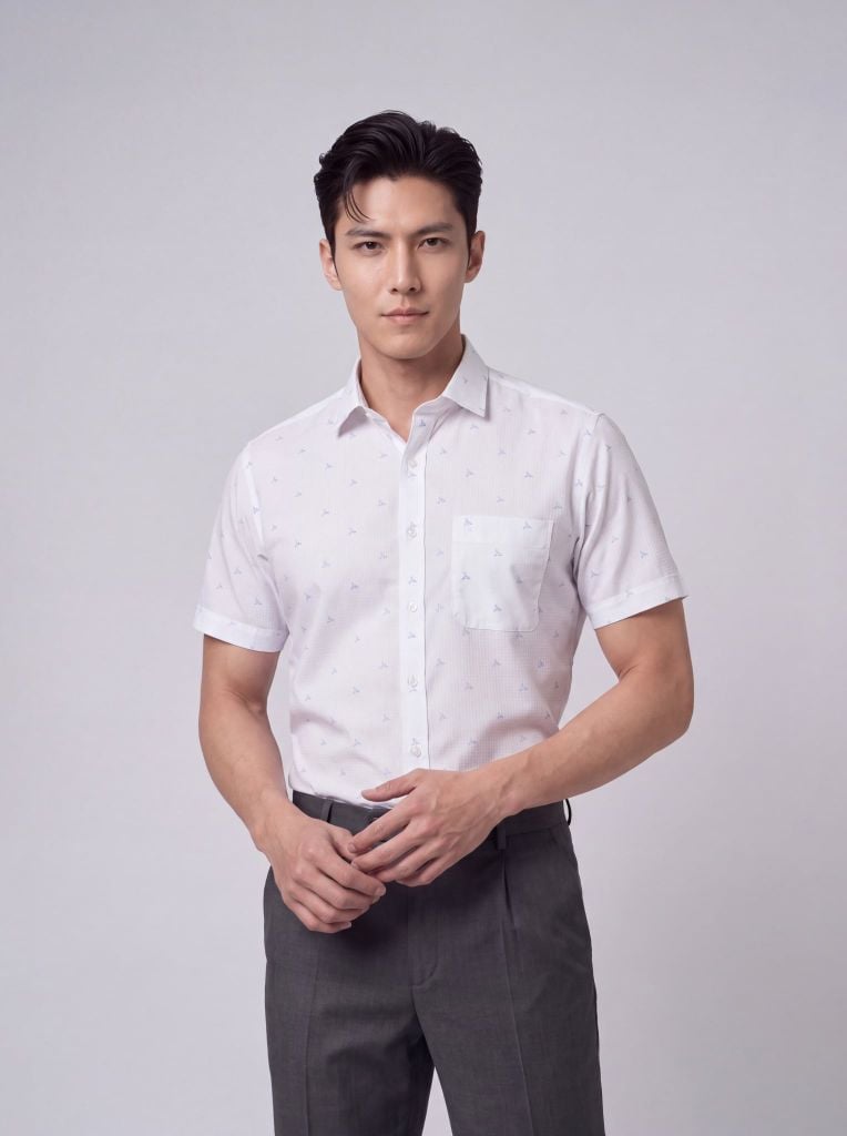 Sơ mi nam cộc tay May 10 form RegularFit mã 010126053GBV3 AH419