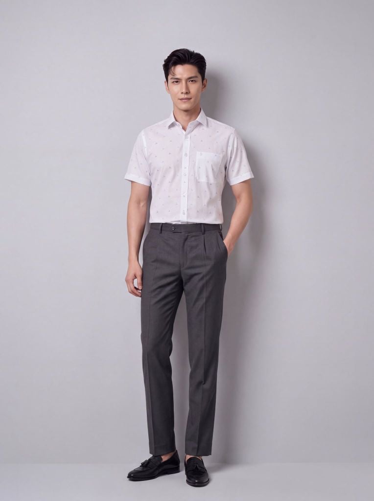 Sơ mi nam cộc tay May 10 form RegularFit mã 010126053GBV3 AH419