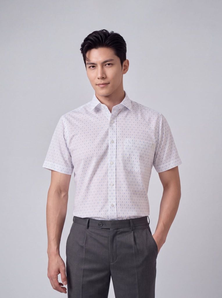 Sơ mi nam cộc tay May 10 form RegularFit mã 010126053GBV3 AH422