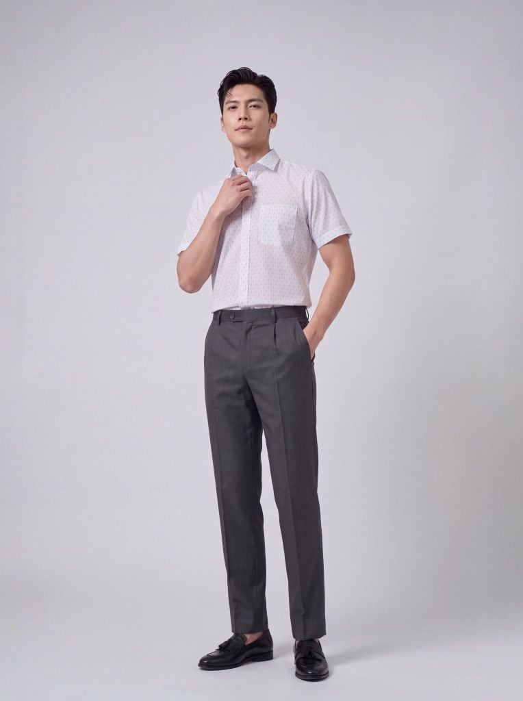 Sơ mi nam cộc tay May 10 form RegularFit mã 010126053GBV3 AH422