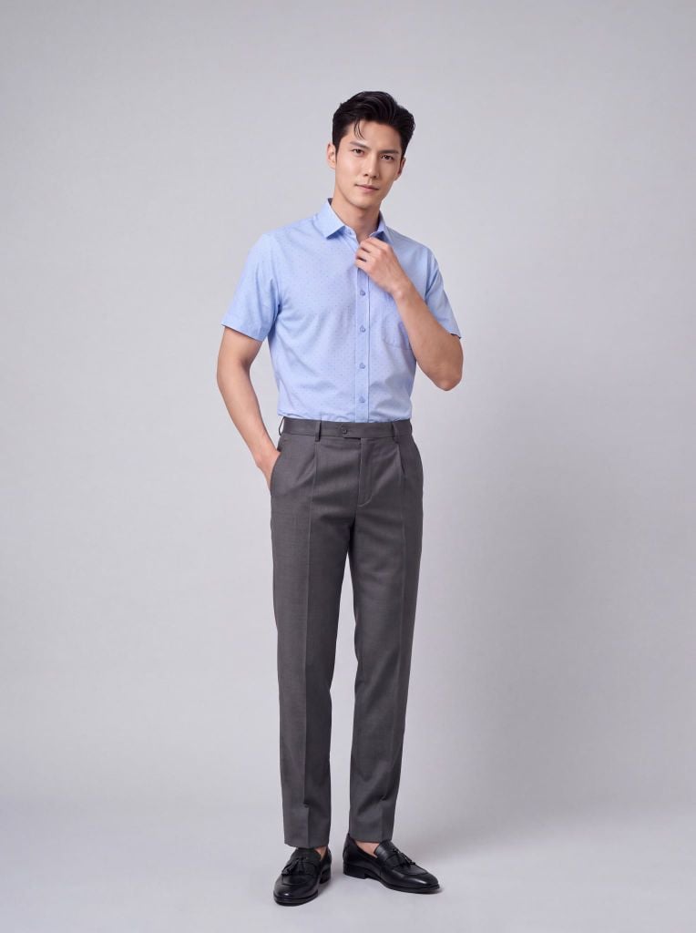 Sơ mi nam cộc tay May 10 form RegularFit mã 010126053GBV3 AH425