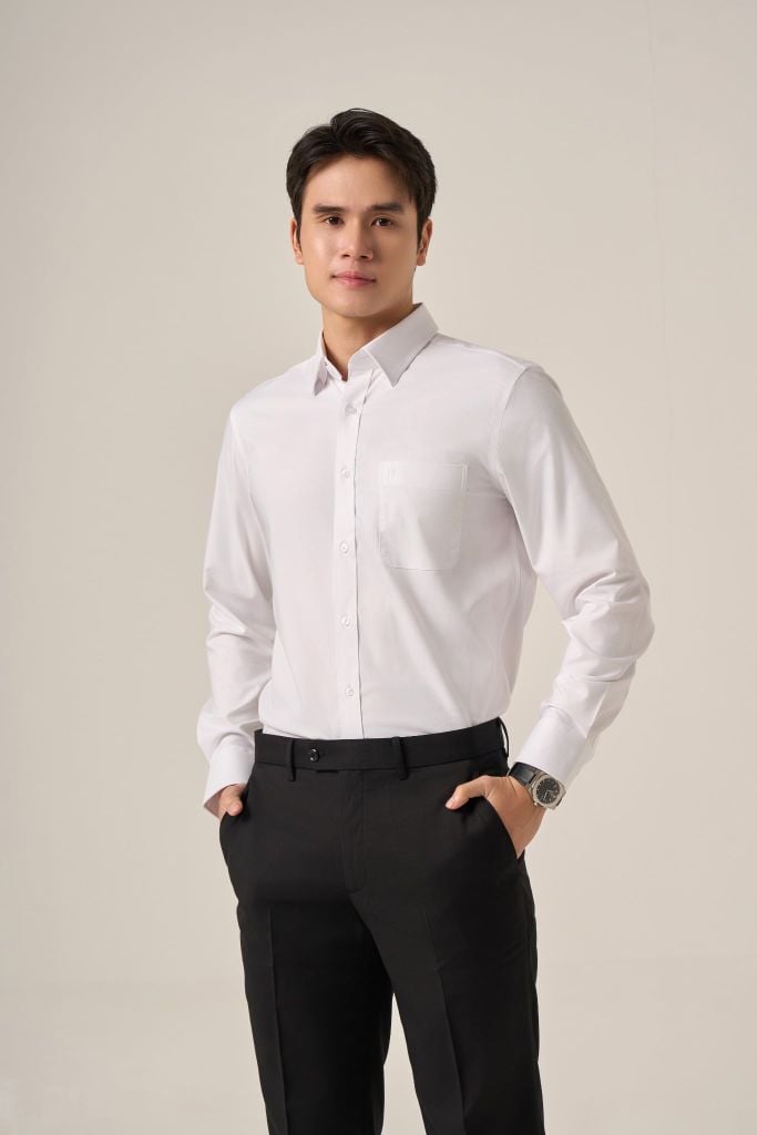 Sơ mi nam dài tay May 10 form RegularFit mã 010126058N5 AT091