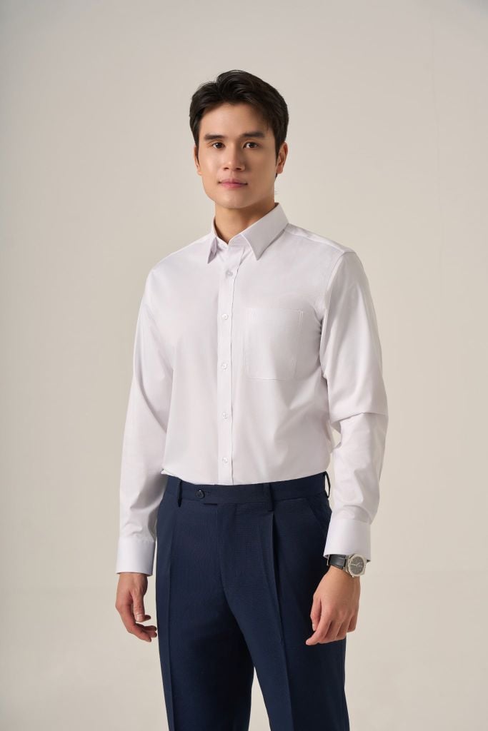 Sơ mi nam dài tay May 10 form RegularFit mã 010126058N5 AT092
