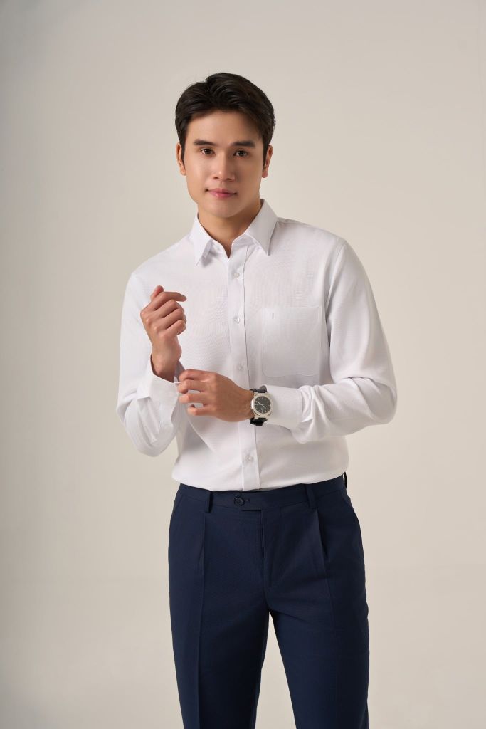 Sơ mi nam dài tay May 10 form RegularFit mã 010126058N5 AT095