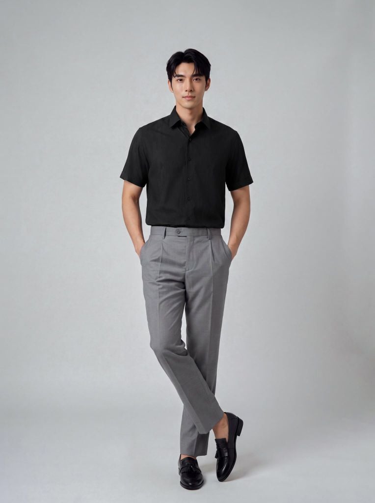 Sơ mi nam cộc tay May 10 form RegularFit mã 010126064GBN4 AH433
