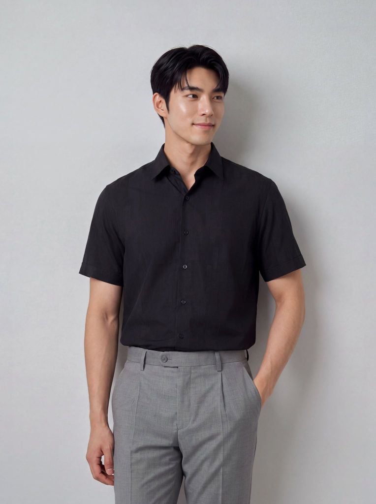 Sơ mi nam cộc tay May 10 form RegularFit mã 010126064GBN4 AH433