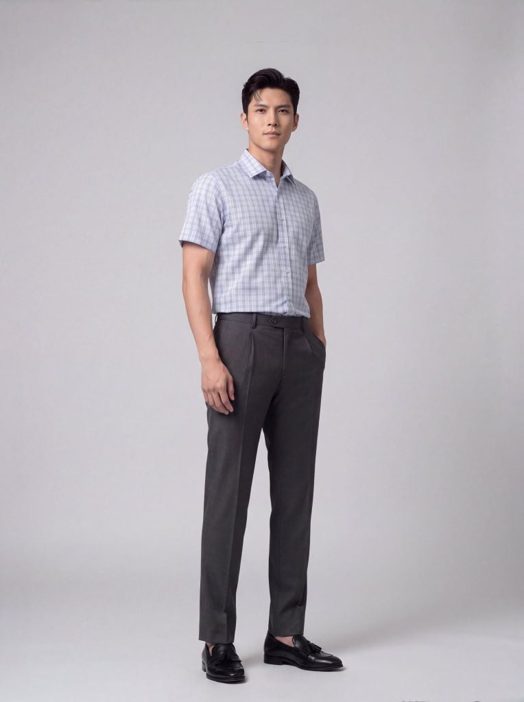 Sơ mi nam cộc tay GrusZ form RegularFit mã 010126028GZV2 AK657