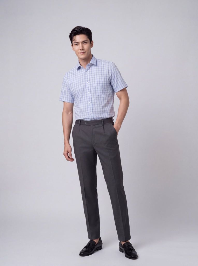 Sơ mi nam cộc tay GrusZ form RegularFit mã 010126028GZV2 AK657