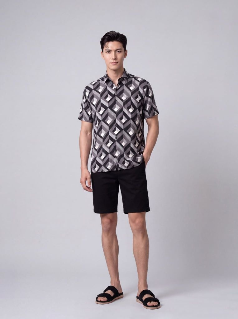 Sơ mi lanh cộc tay May 10 form RegularFit mã 010126104LANH 11