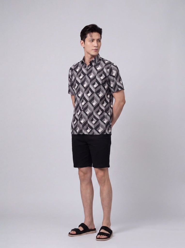 Sơ mi lanh cộc tay May 10 form RegularFit mã 010126104LANH 11