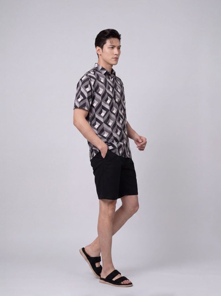 Sơ mi lanh cộc tay May 10 form RegularFit mã 010126104LANH 11
