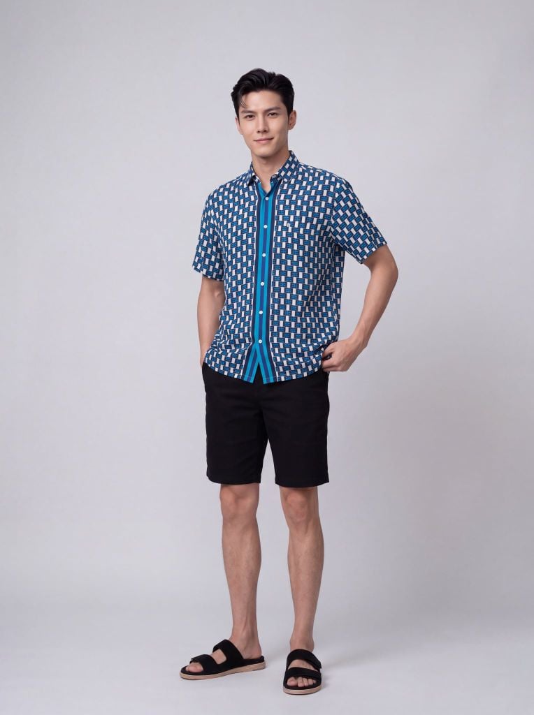 Sơ mi lanh cộc tay May 10 form RegularFit mã 010126104LANH 5