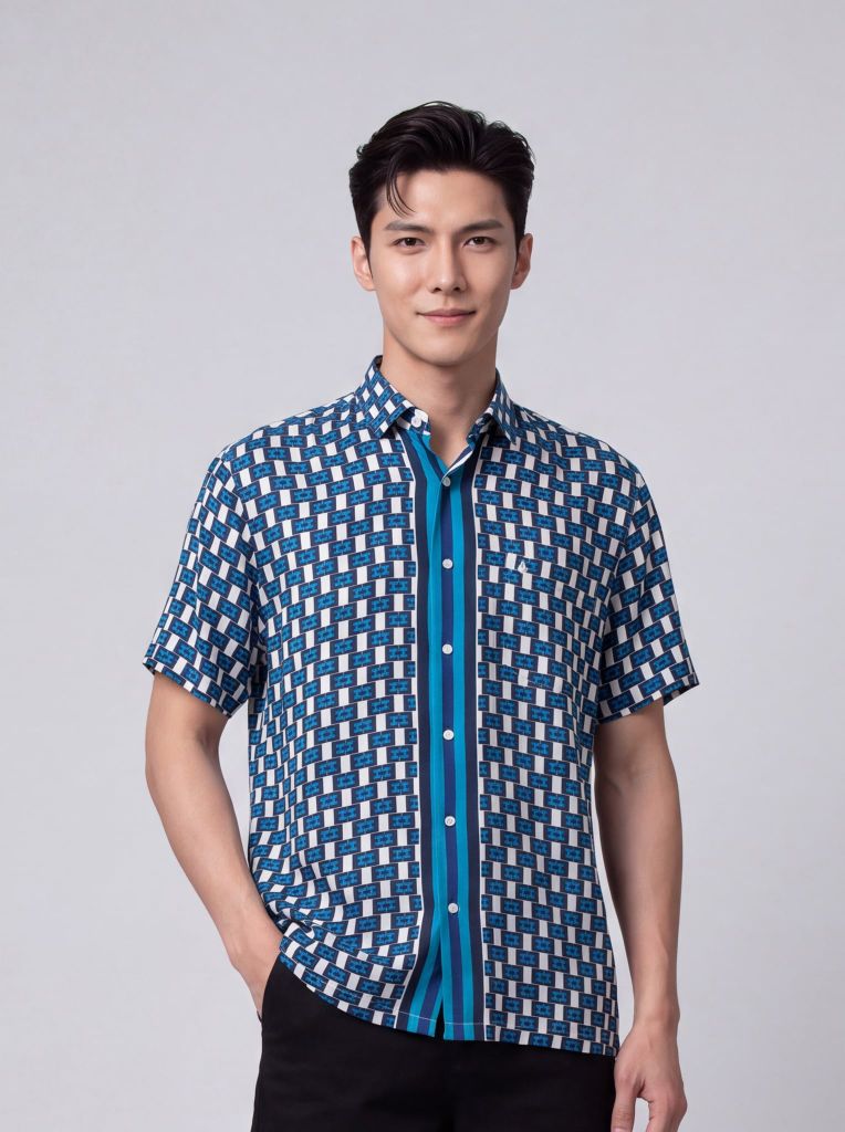 Sơ mi lanh cộc tay May 10 form RegularFit mã 010126104LANH 5