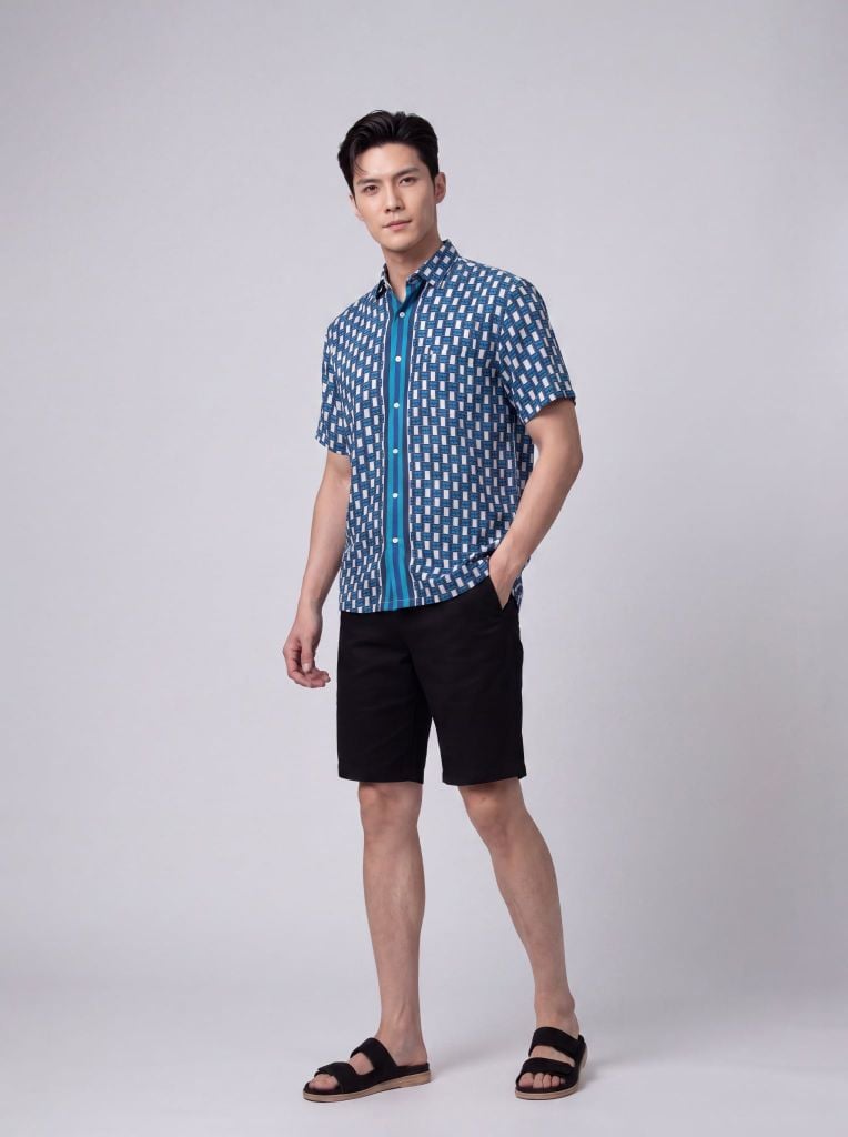 Sơ mi lanh cộc tay May 10 form RegularFit mã 010126104LANH 5