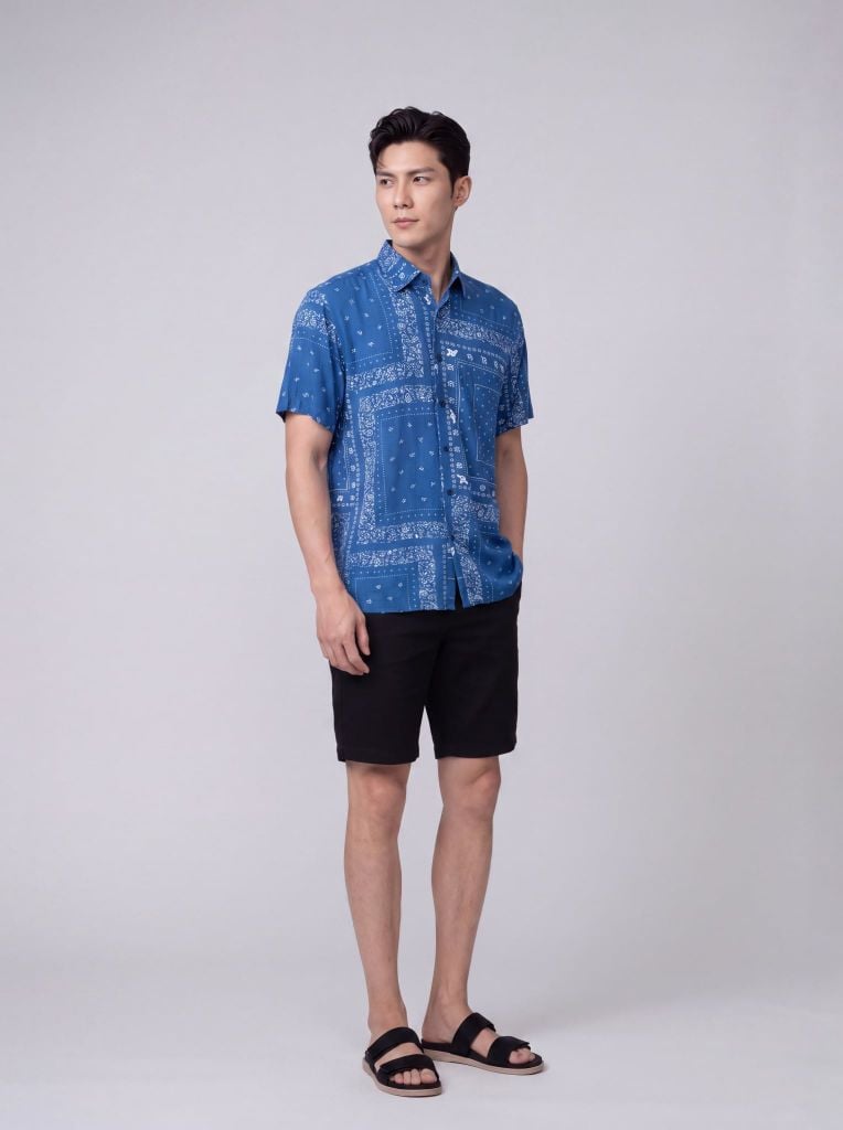 Sơ mi lanh cộc tay May 10 form RegularFit mã 010126104LANH 9
