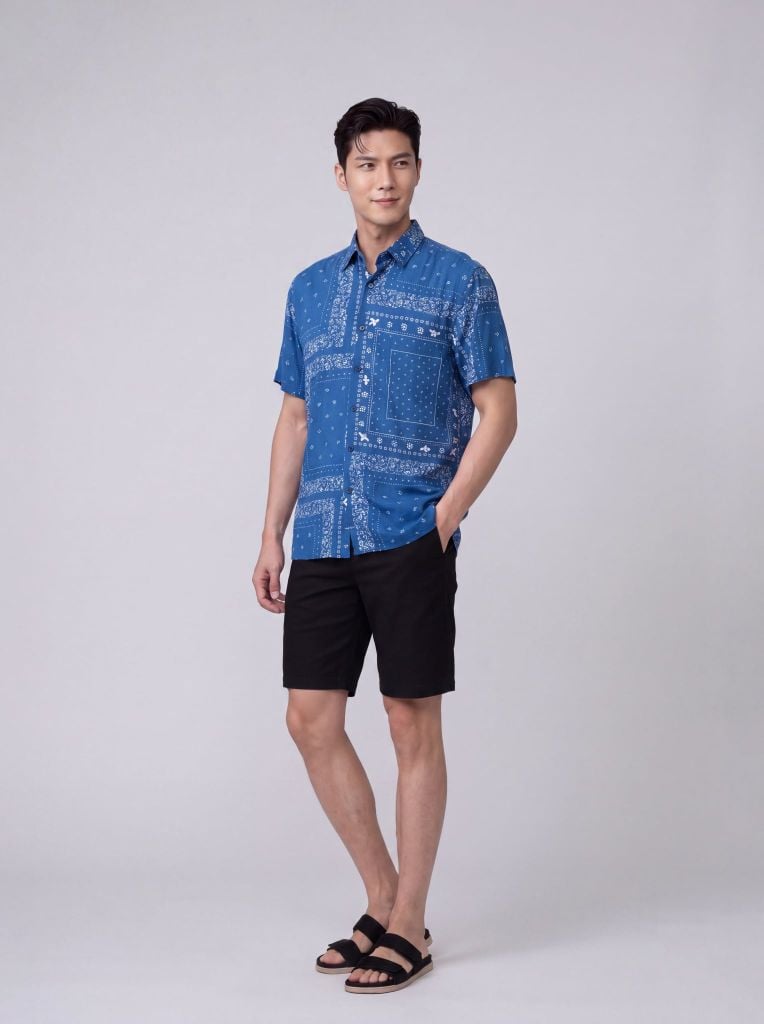 Sơ mi lanh cộc tay May 10 form RegularFit mã 010126104LANH 9