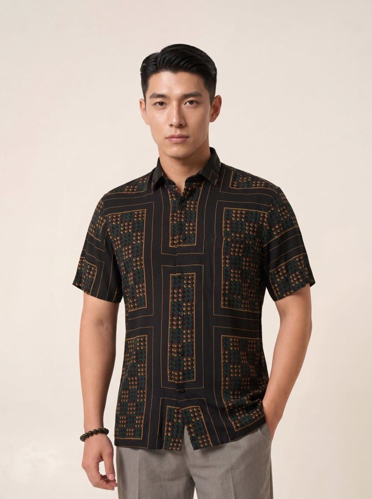 Sơ mi lanh cộc tay May 10 form RegularFit mã 010126105LANH 1