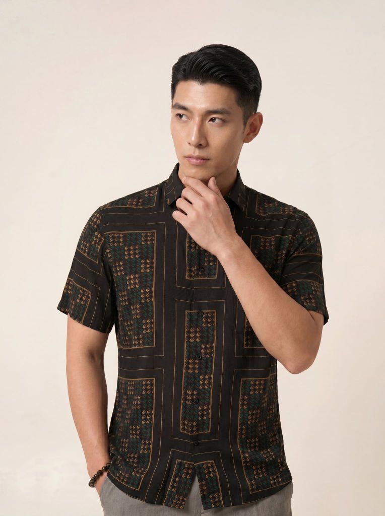 Sơ mi lanh cộc tay May 10 form RegularFit mã 010126105LANH 1