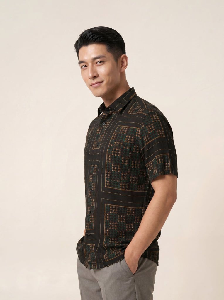 Sơ mi lanh cộc tay May 10 form RegularFit mã 010126105LANH 1
