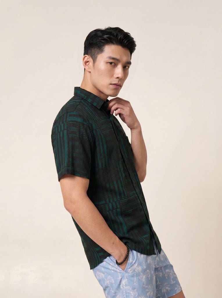 Sơ mi lanh cộc tay May 10 form RegularFit mã 010126105LANH 3