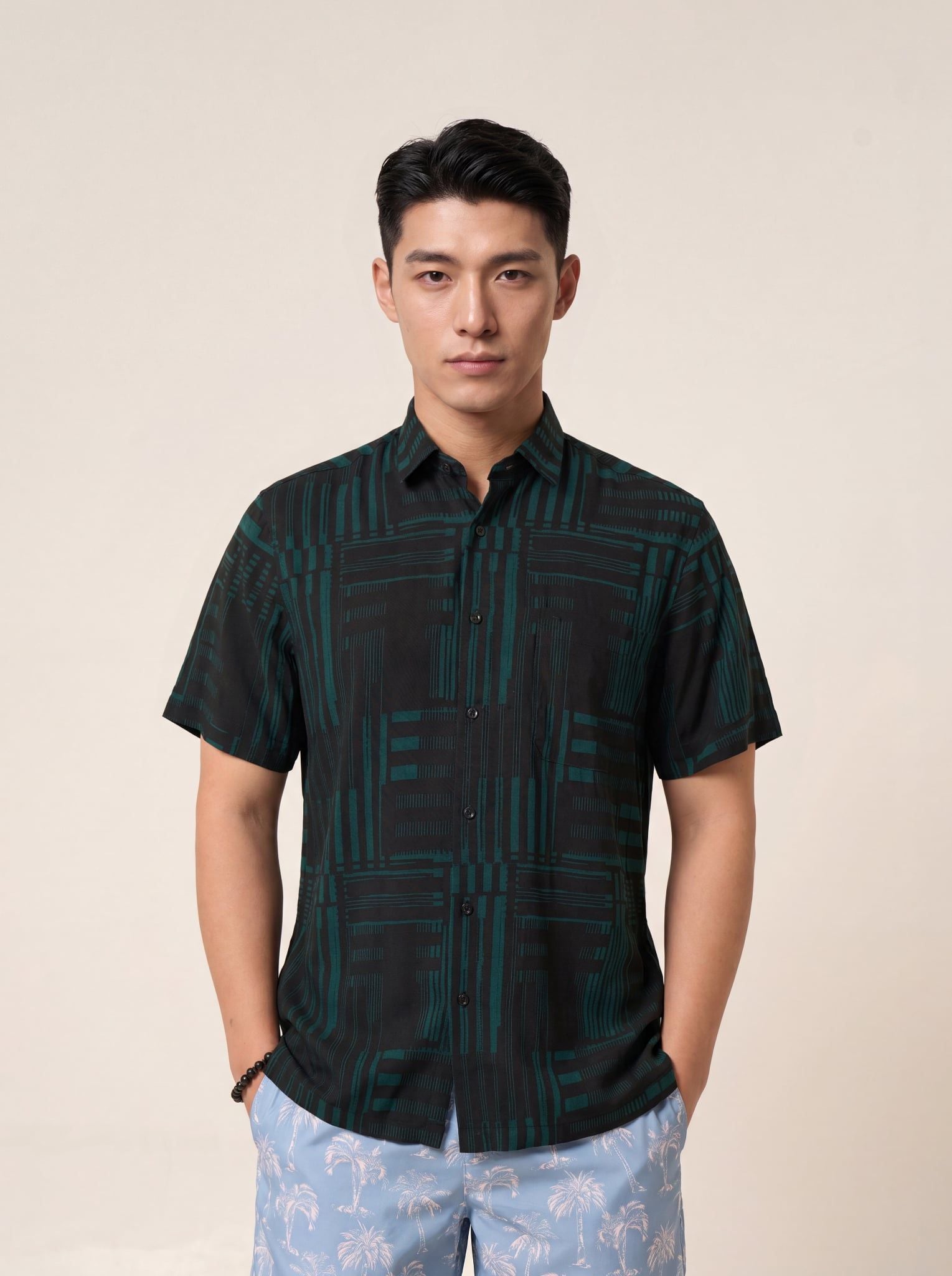 Sơ mi lanh cộc tay May 10 form RegularFit mã 010126105LANH 3