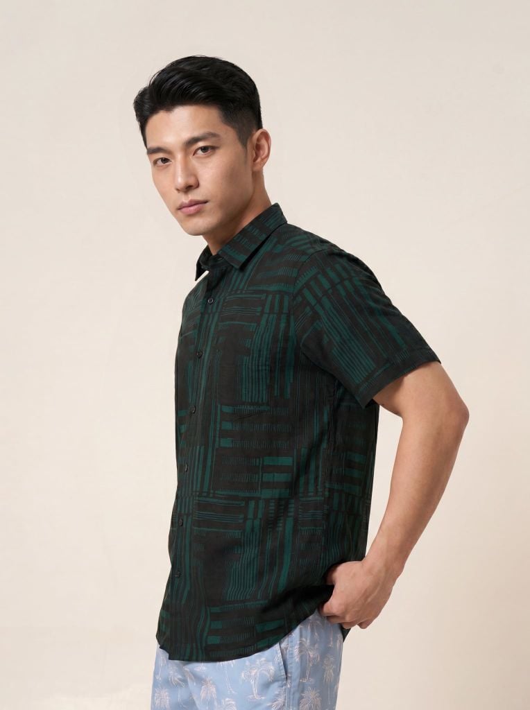 Sơ mi lanh cộc tay May 10 form RegularFit mã 010126105LANH 3