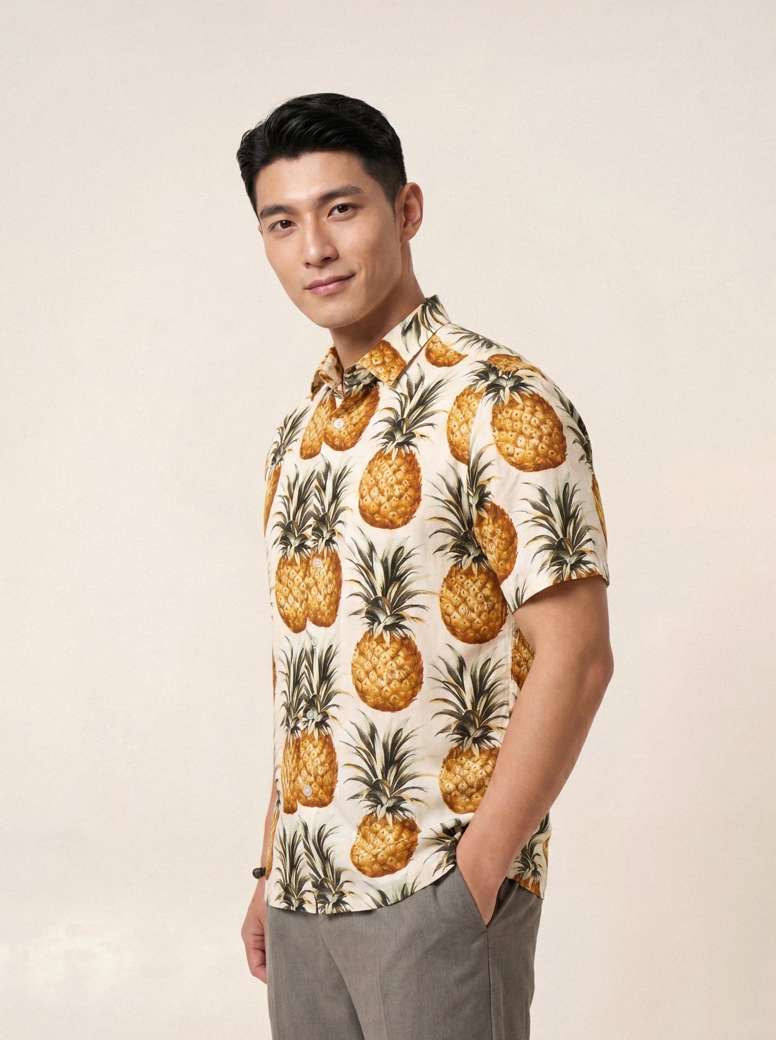 Sơ mi lanh cộc tay May 10 form RegularFit mã 010126105LANH 4