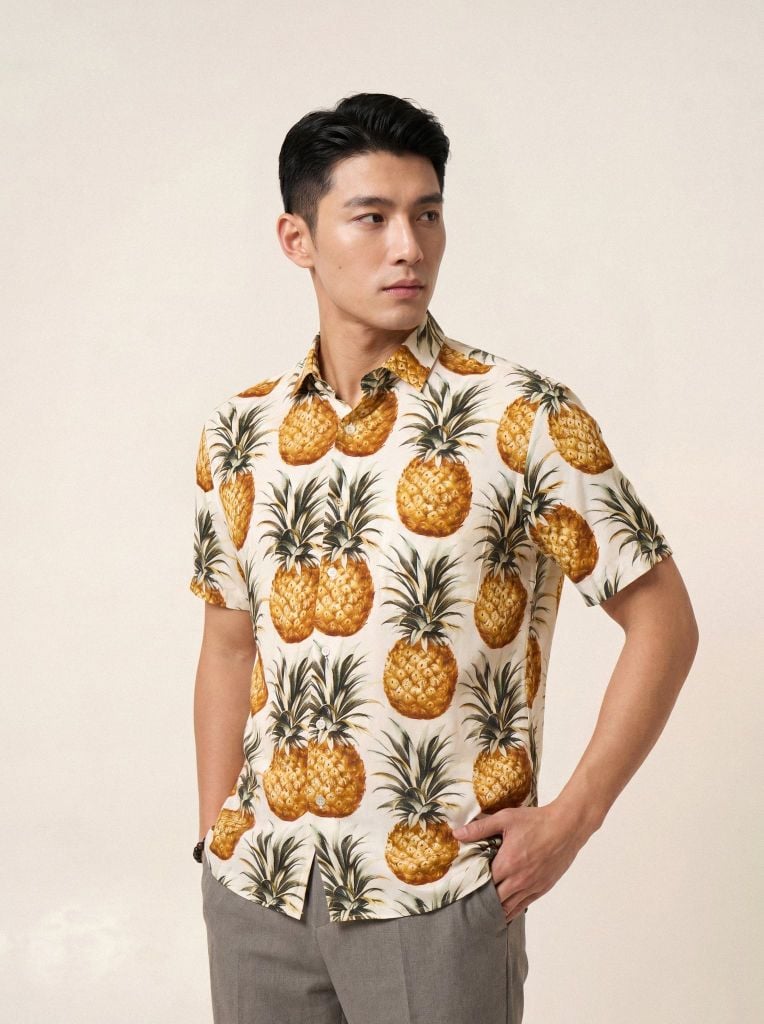 Sơ mi lanh cộc tay May 10 form RegularFit mã 010126105LANH 4