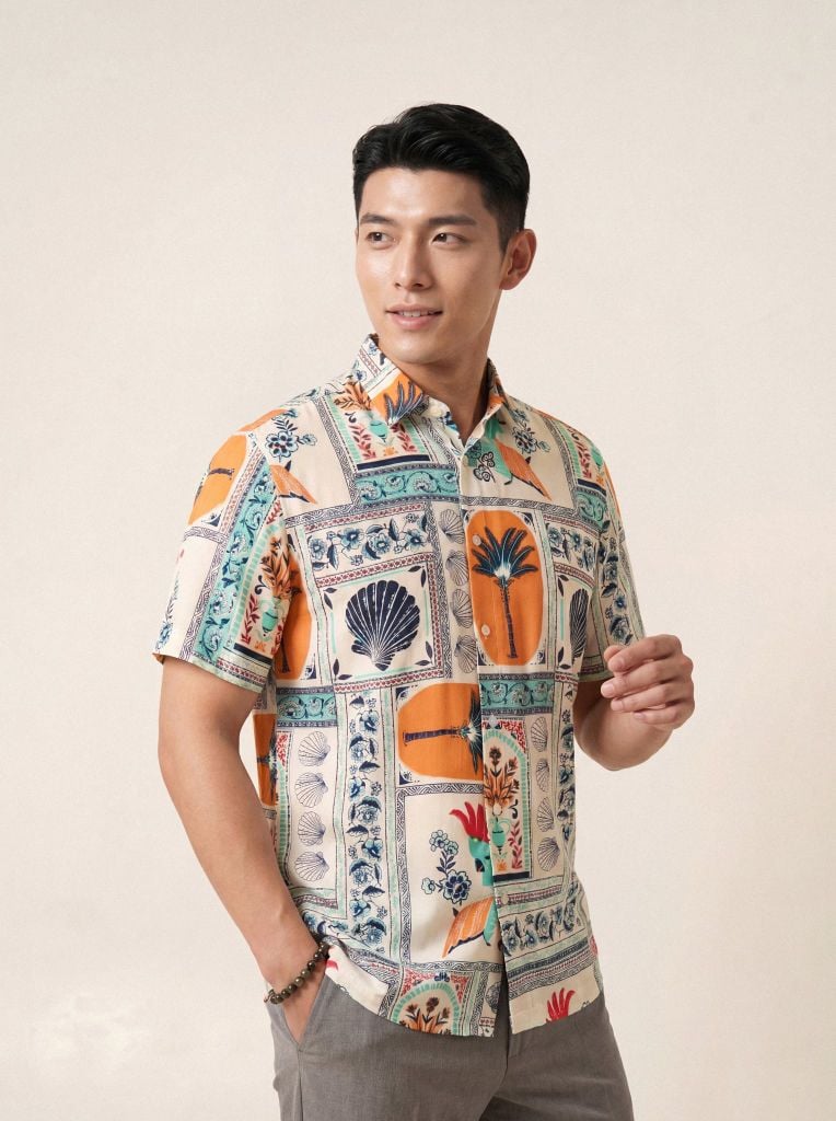 Sơ mi lanh cộc tay May 10 form RegularFit mã 010126106LANH 2