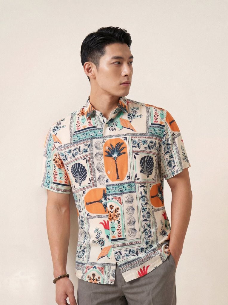 Sơ mi lanh cộc tay May 10 form RegularFit mã 010126106LANH 2