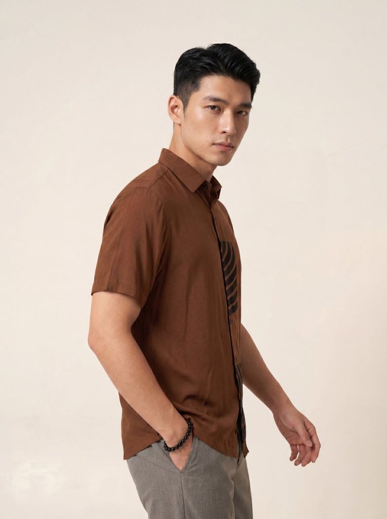 Sơ mi lanh cộc tay May 10 form RegularFit mã 010126106LANH 3