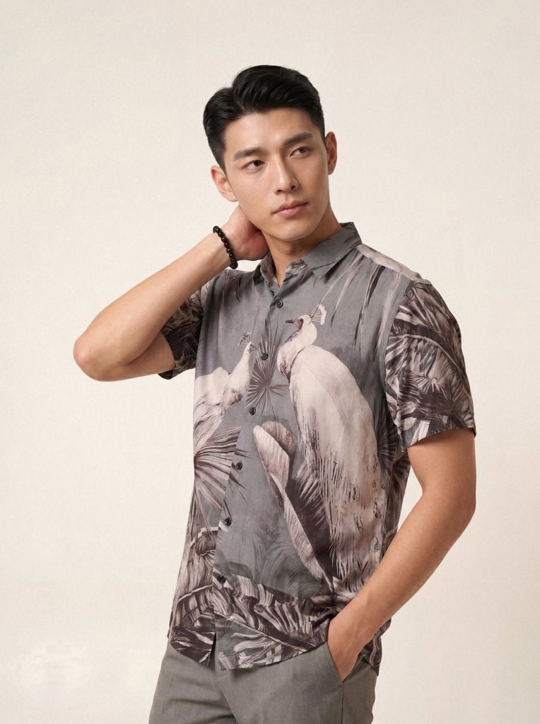 Sơ mi lanh cộc tay May 10 form RegularFit mã 010126106LANH 4