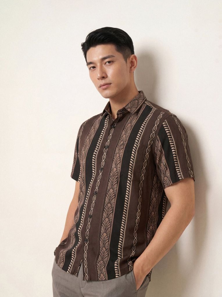 Sơ mi lanh cộc tay May 10 form RegularFit mã 010126106LANH 6